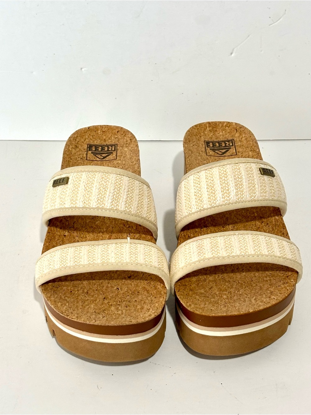 Reef Cushion Vista Higher Sandal Slide on Flip Flop Size 9.5 EUC - Picture 5 of 10